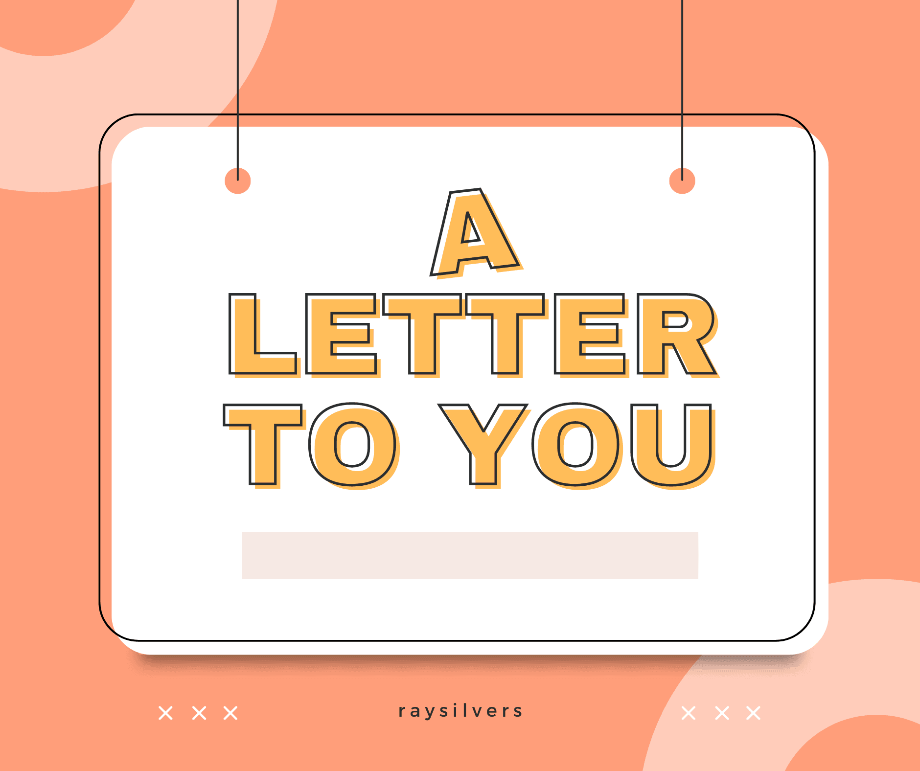 Cover Image for A letter to you